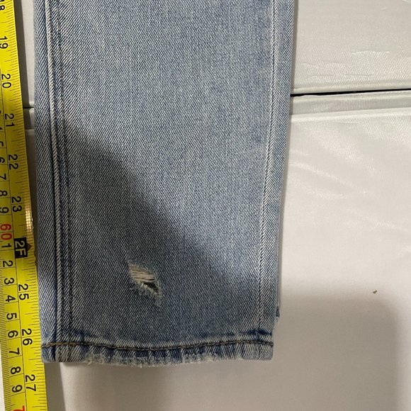 American Eagle Mom Jeans Womens Size 2 Blue Light Wash Denim Zip Fly - Picture 11 of 12